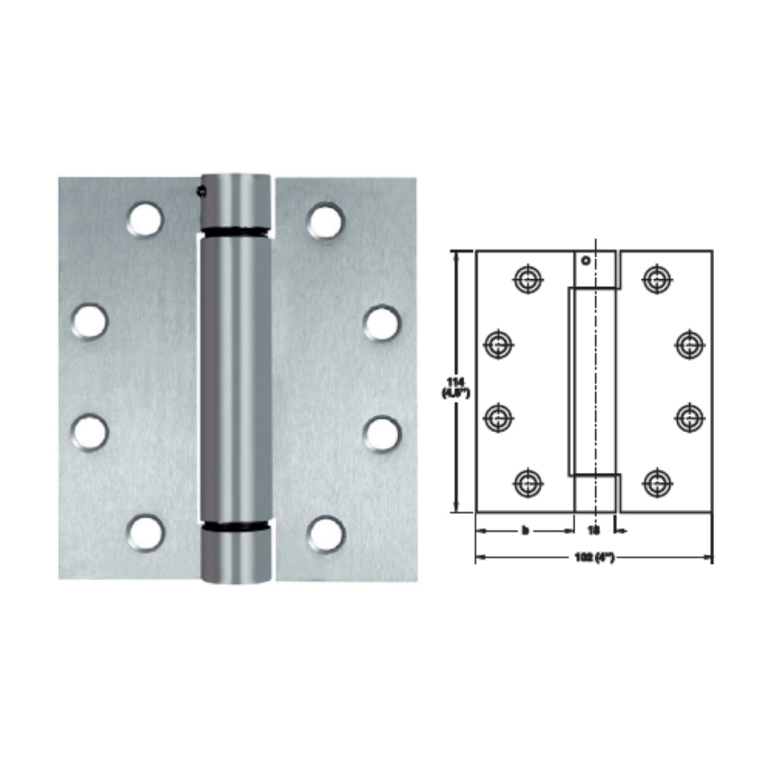 SPRING HINGE ST.CHR.MATT 114MM (926.10.041)