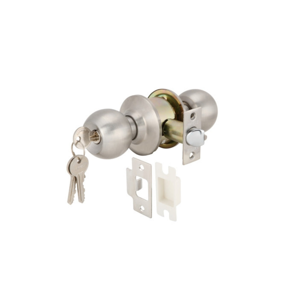 សោមូលមានកូន200,000ពណ៍ស KNOB LOCKS.F.ENTR.DR.ST.ST (489.93.140)
