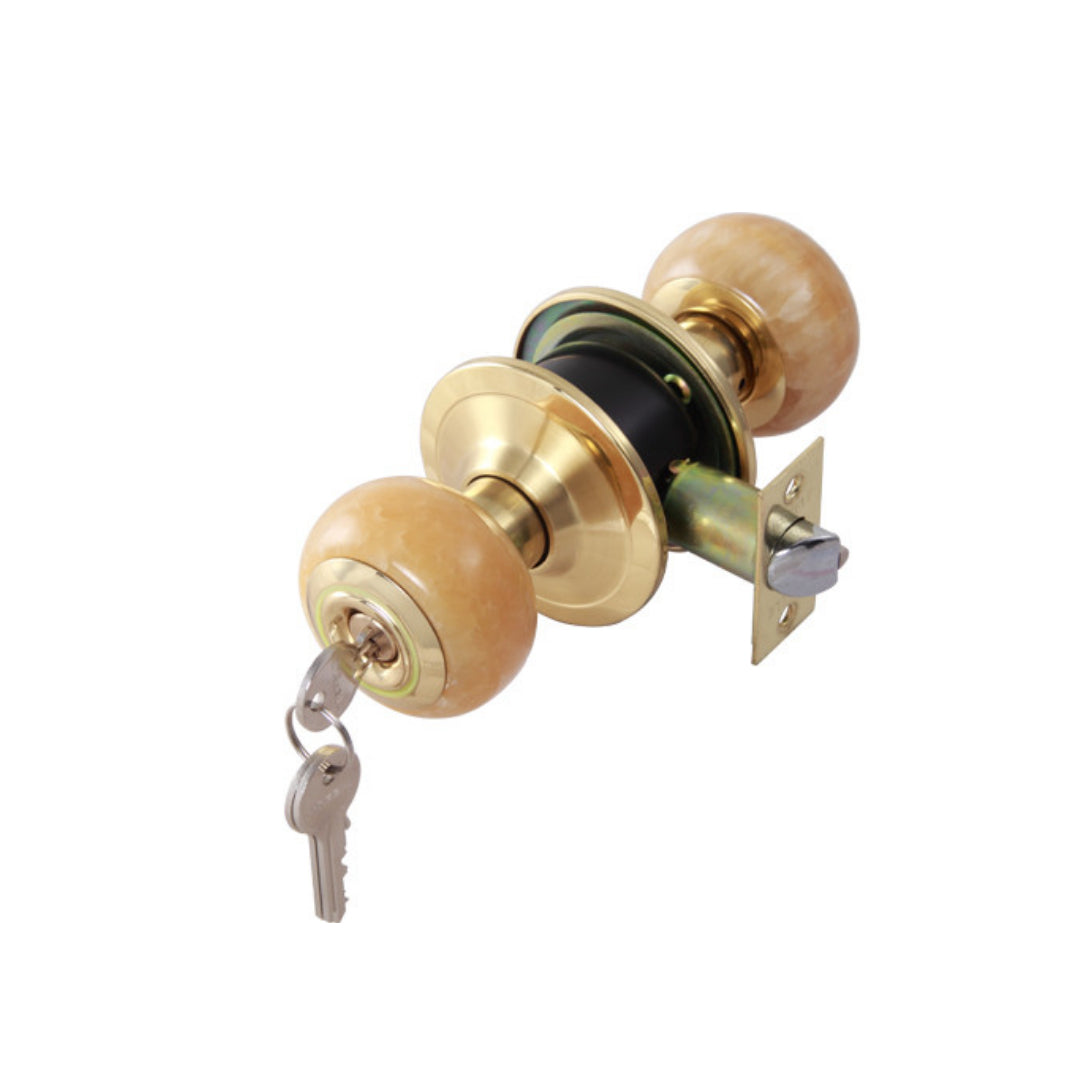KNOB LOCKSET ENTRE.YEL.MAR.BR.POL (489.93.611)