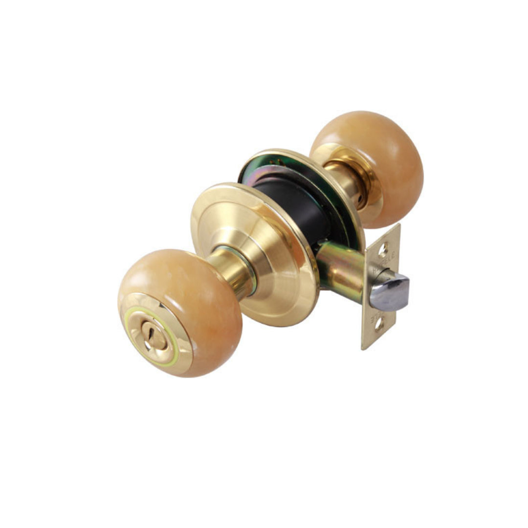 KNOB LOCKS.TOILET YEL.MAR.BR.POL (489.93.615)