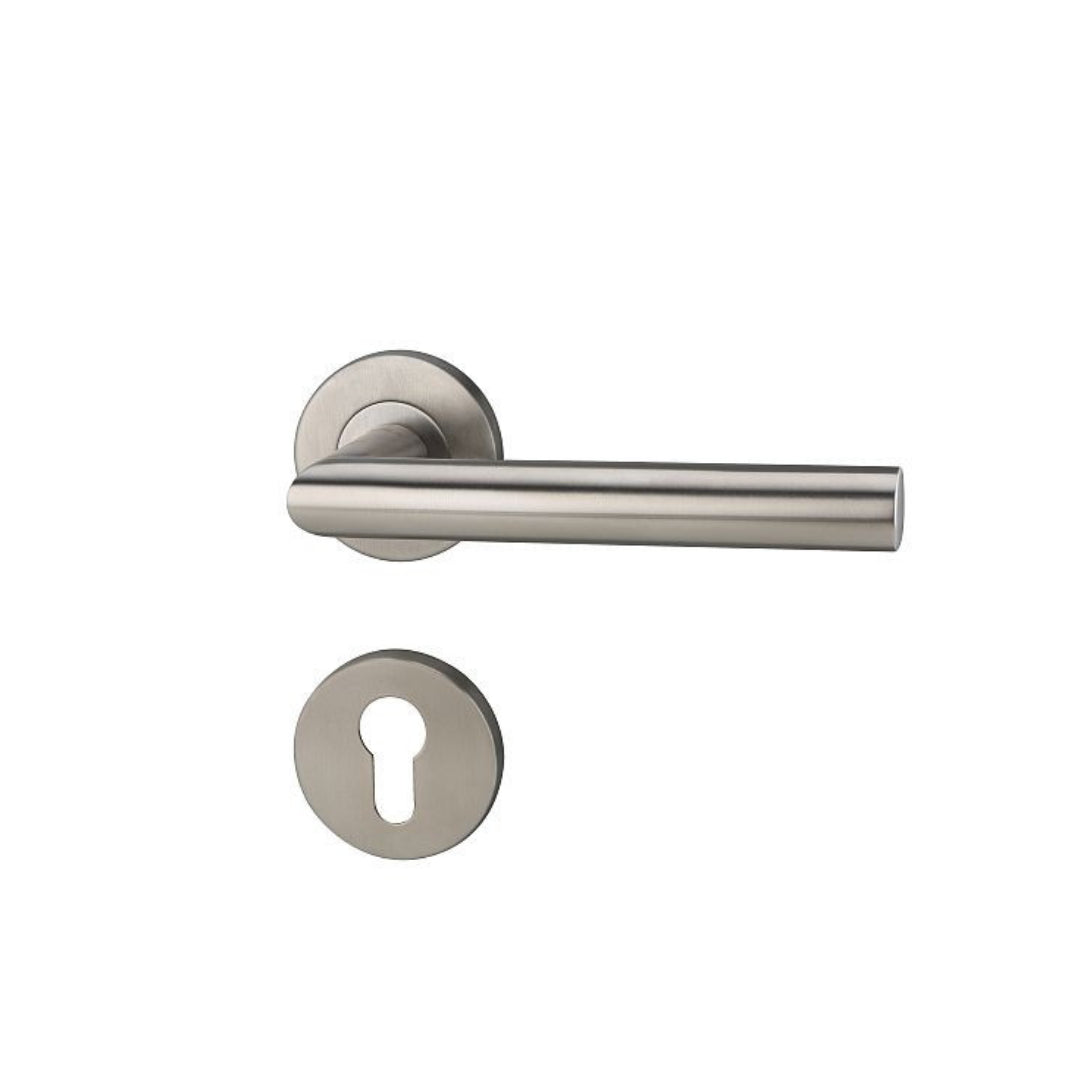 ដៃឈុតសោកាច់មានកូនអក្សអិលអ៊ីណុក LEVER HANDLE SET PC ST.ST.MATT (499.10.116)