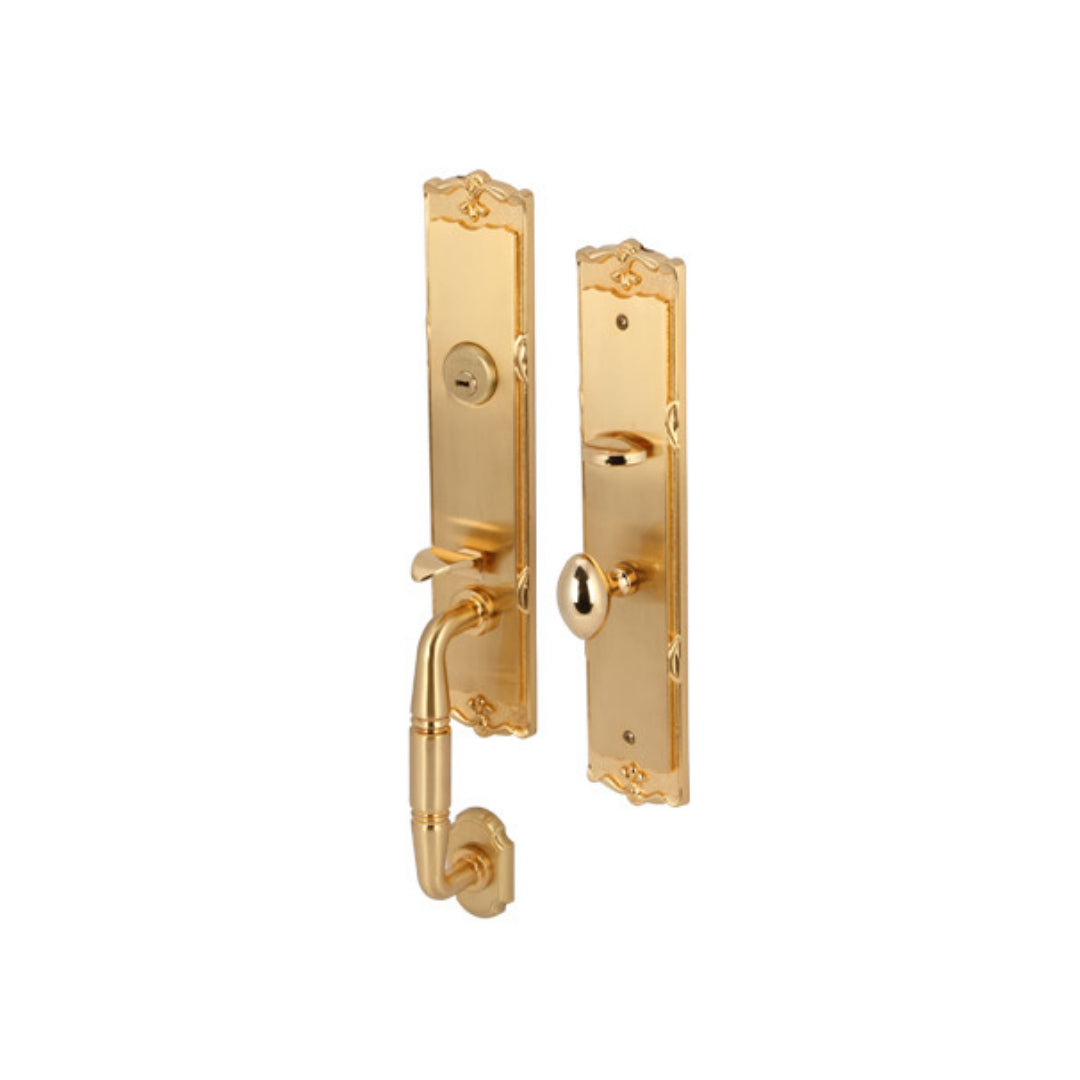 GRIP HANDLE LOCK SET ENTRANCE ANT. NICKEL (499.94.002)