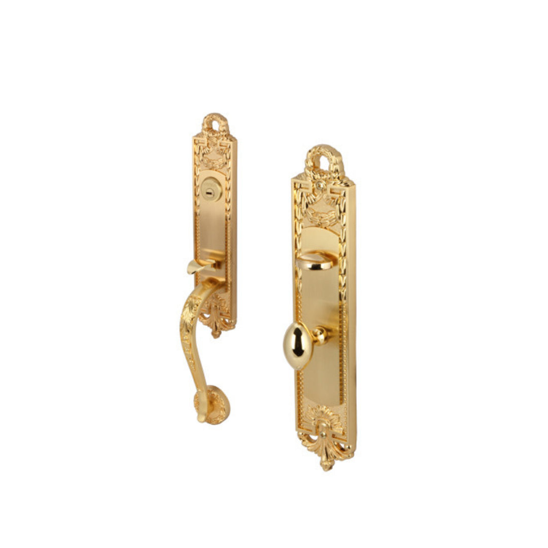 GRIP HANDLE LOCK ENTRANCE SATIN BRASS (499.94.020)