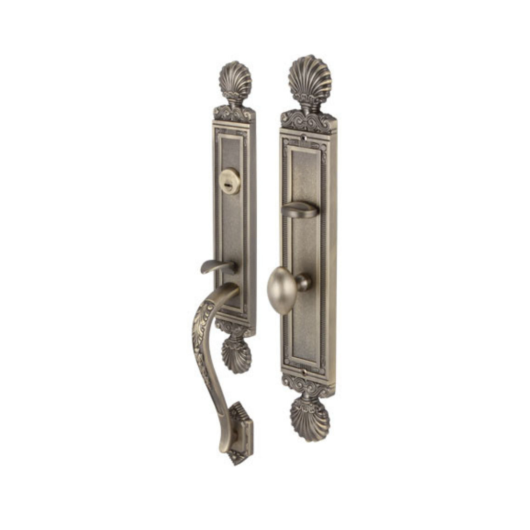 GRIP HANDLE LOCK SET ENT. ANTIQUE BRASS (499.94.121)