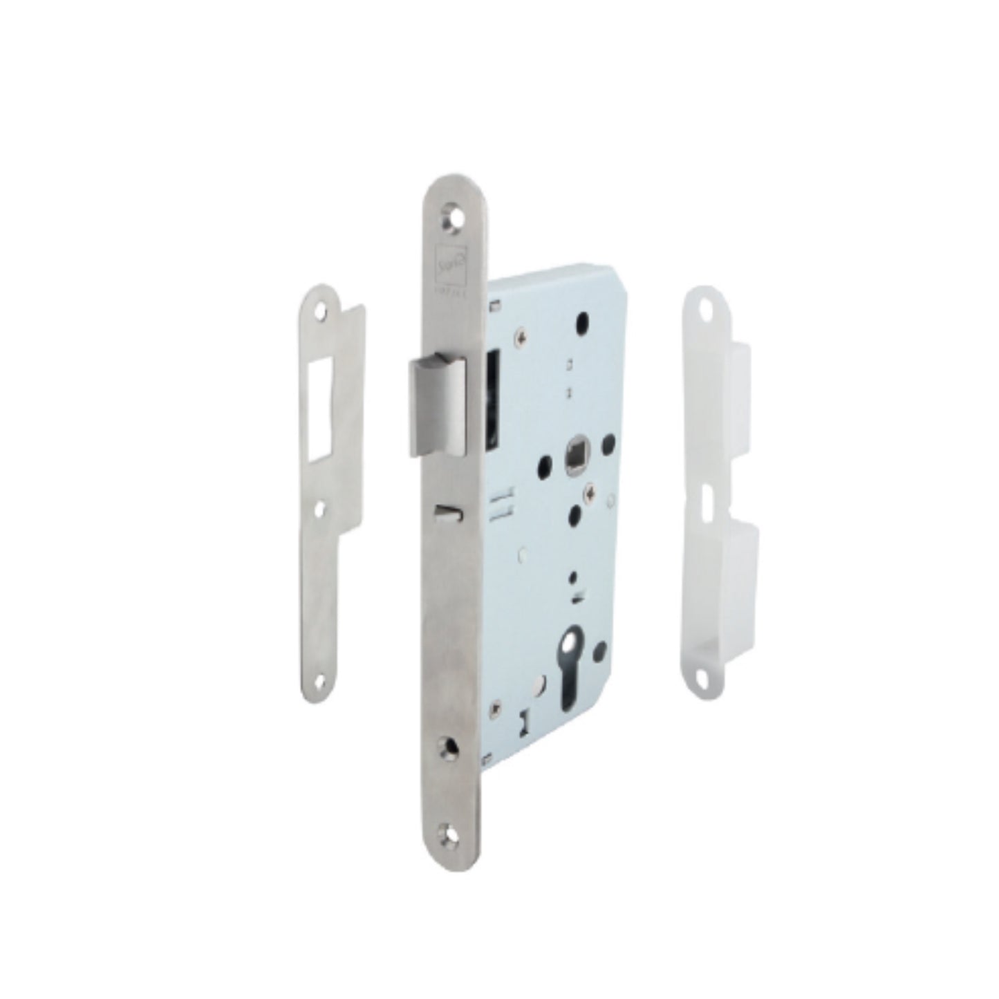 NIGHT MORTISE LOCK ST.ST 55/24MM ROUND FOREND (911.23.427)