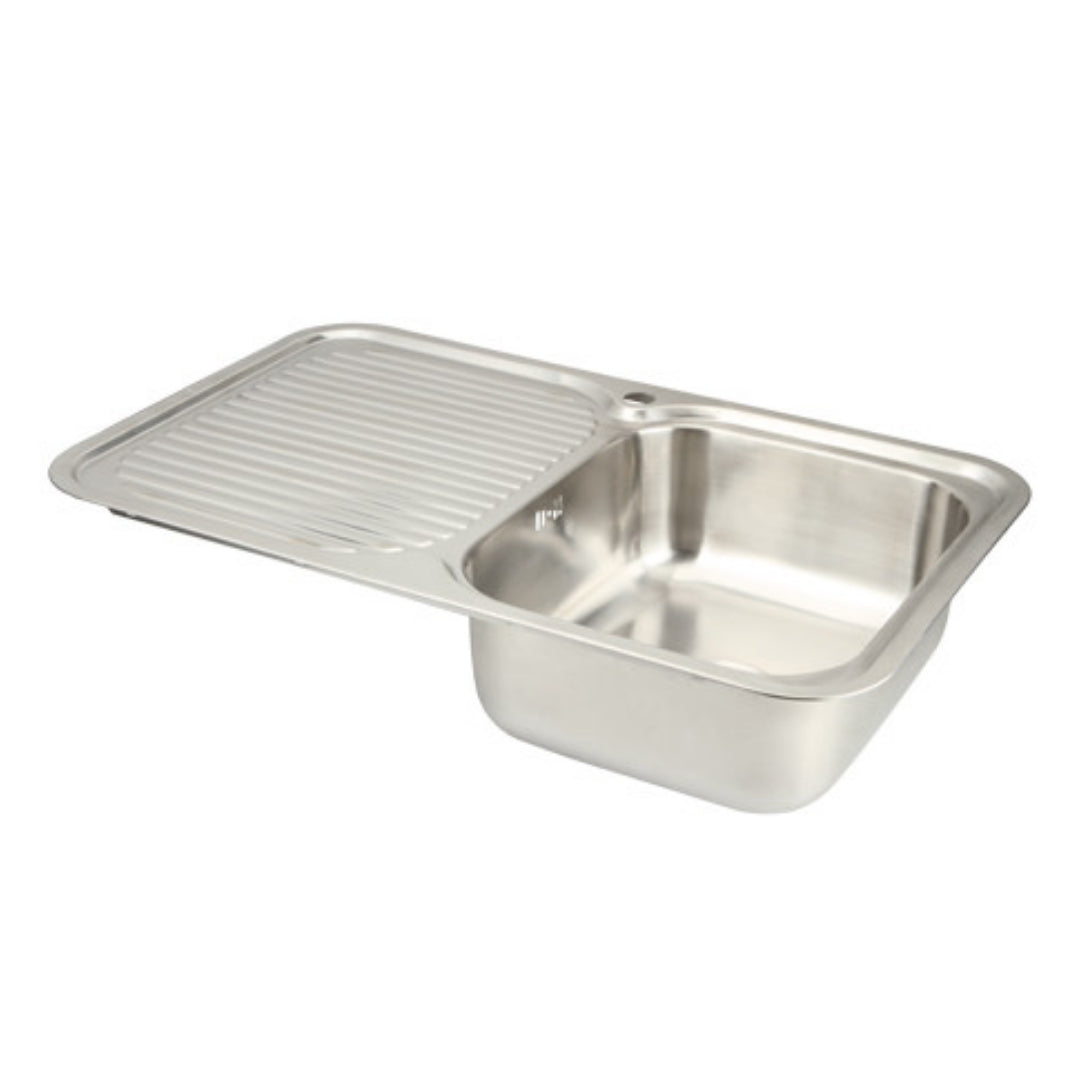 SINK SINGLE BOWL RIGHT ST.ST.820X500X180MM (567.20.001)
