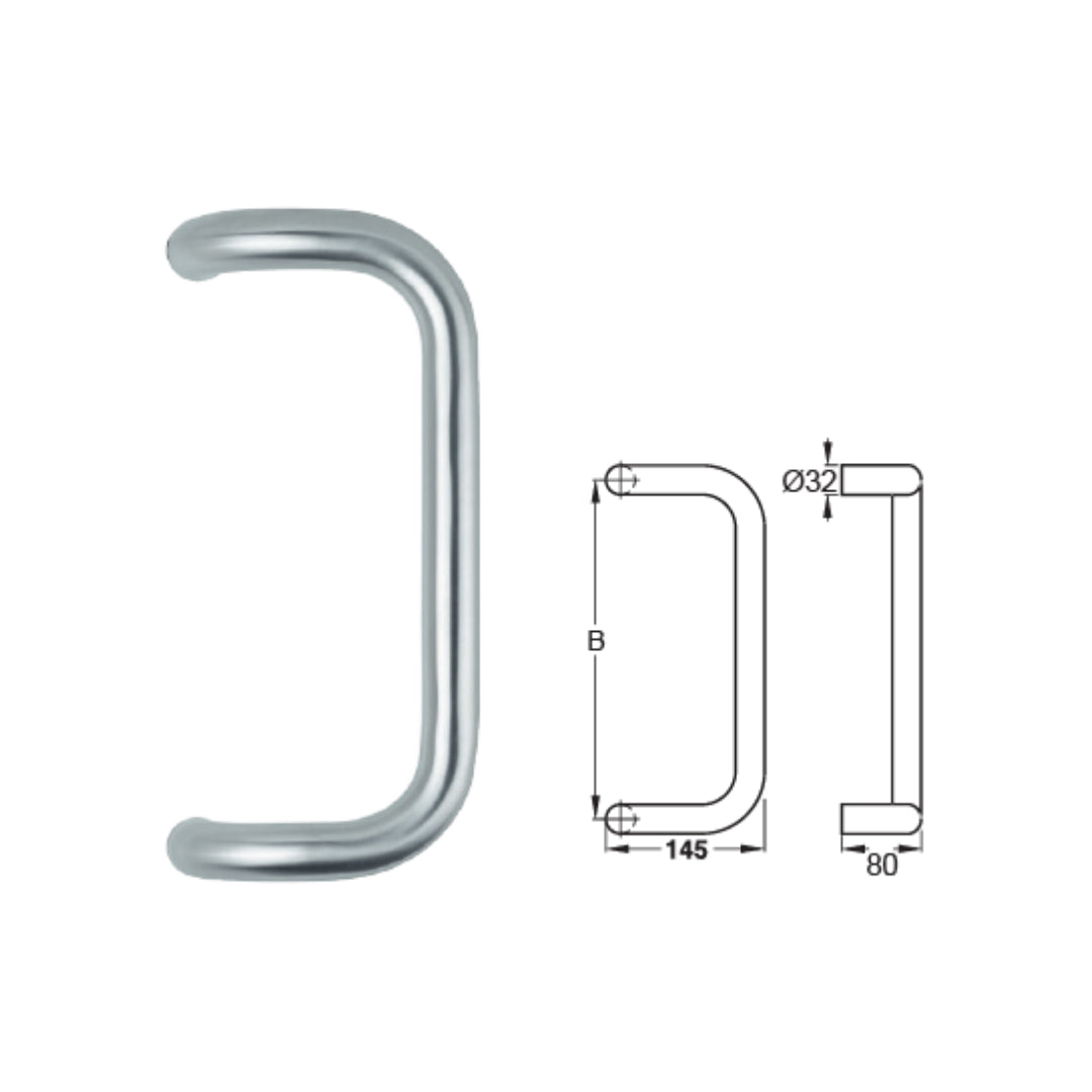 PULL HANDLE ST.ST.MATT32X300MM (903.07.900)