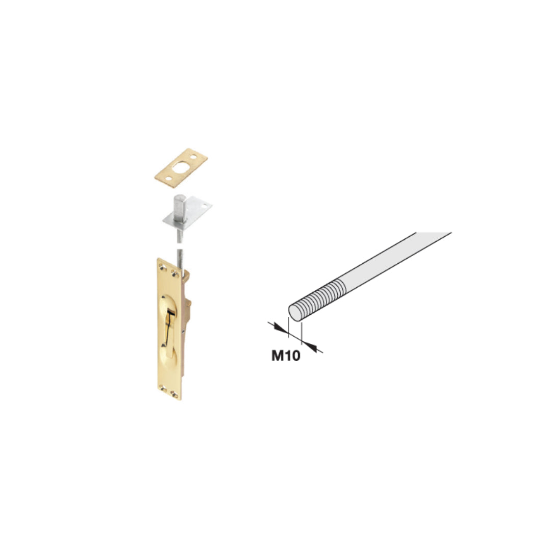 FLUSH BOLT BRASS CHR.MATT (911.62.013)
