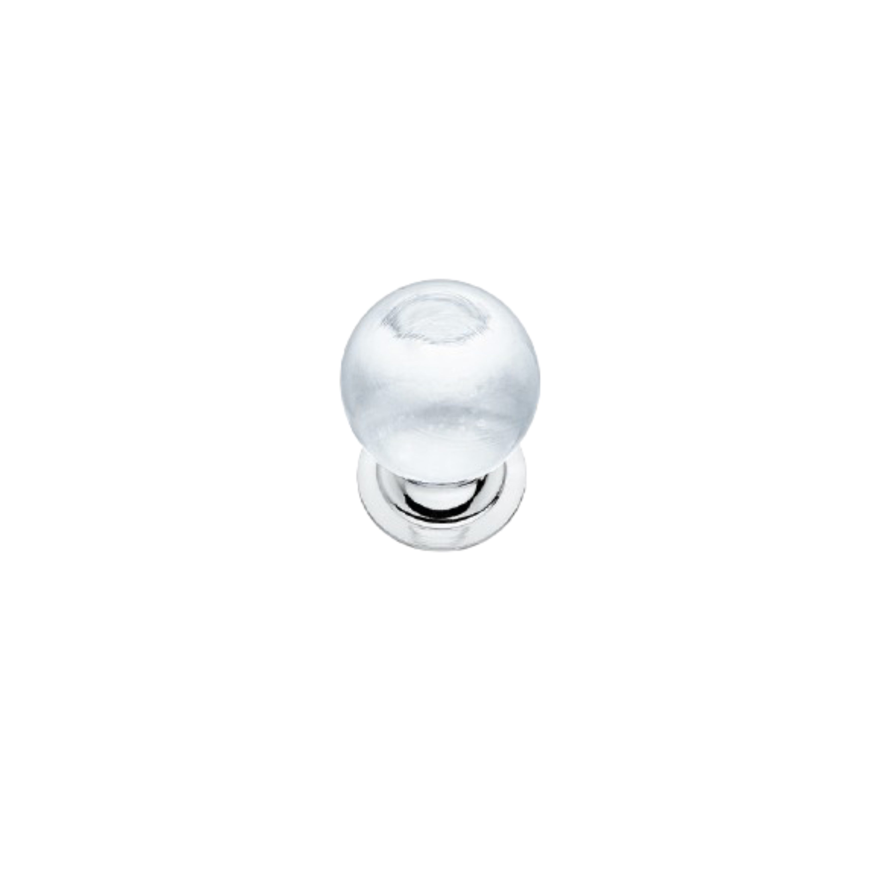 KNOB BRA.CHR.POL/CLEAR  25X33MM (132.03.421)