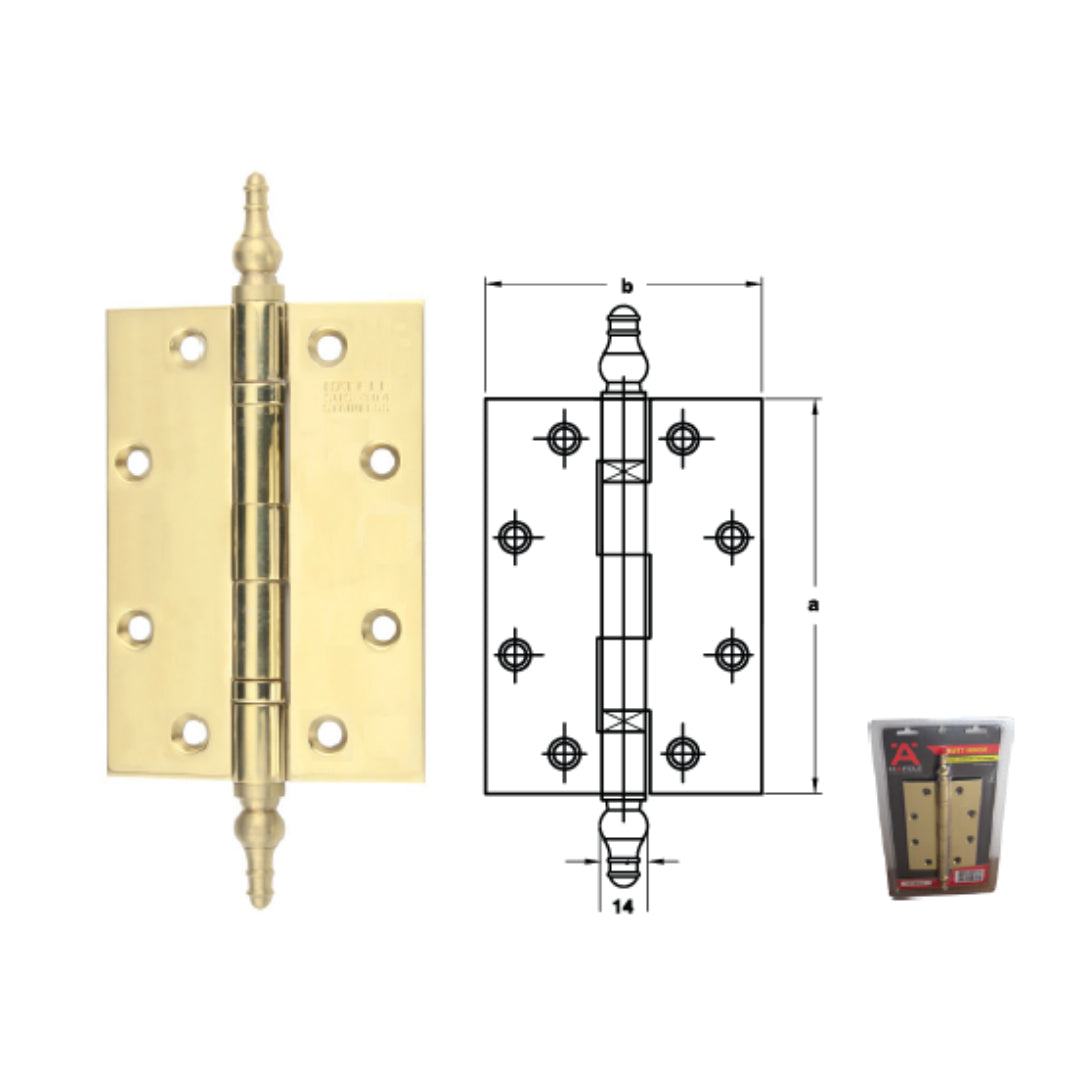 BUTT HINGE BR.POL.127X89X3MM (489.02.350)
