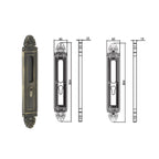 SLIDING DOOR LOCK ENTRANCE ANTIQUE NICKEL (499.65.080)