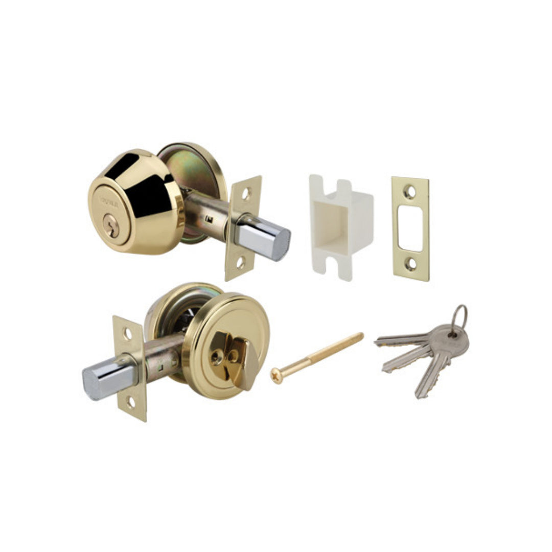 SGL.DEADBOLT BRASS POL. (489.10.501)