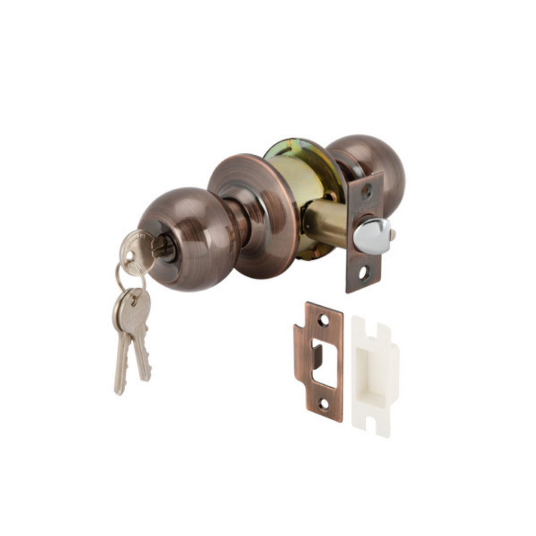 សោមូលមានកូន175.000ពណ៍ត្នោត Entrance KNOB LOCKS.ENT.ANT.COP (489.93.114)