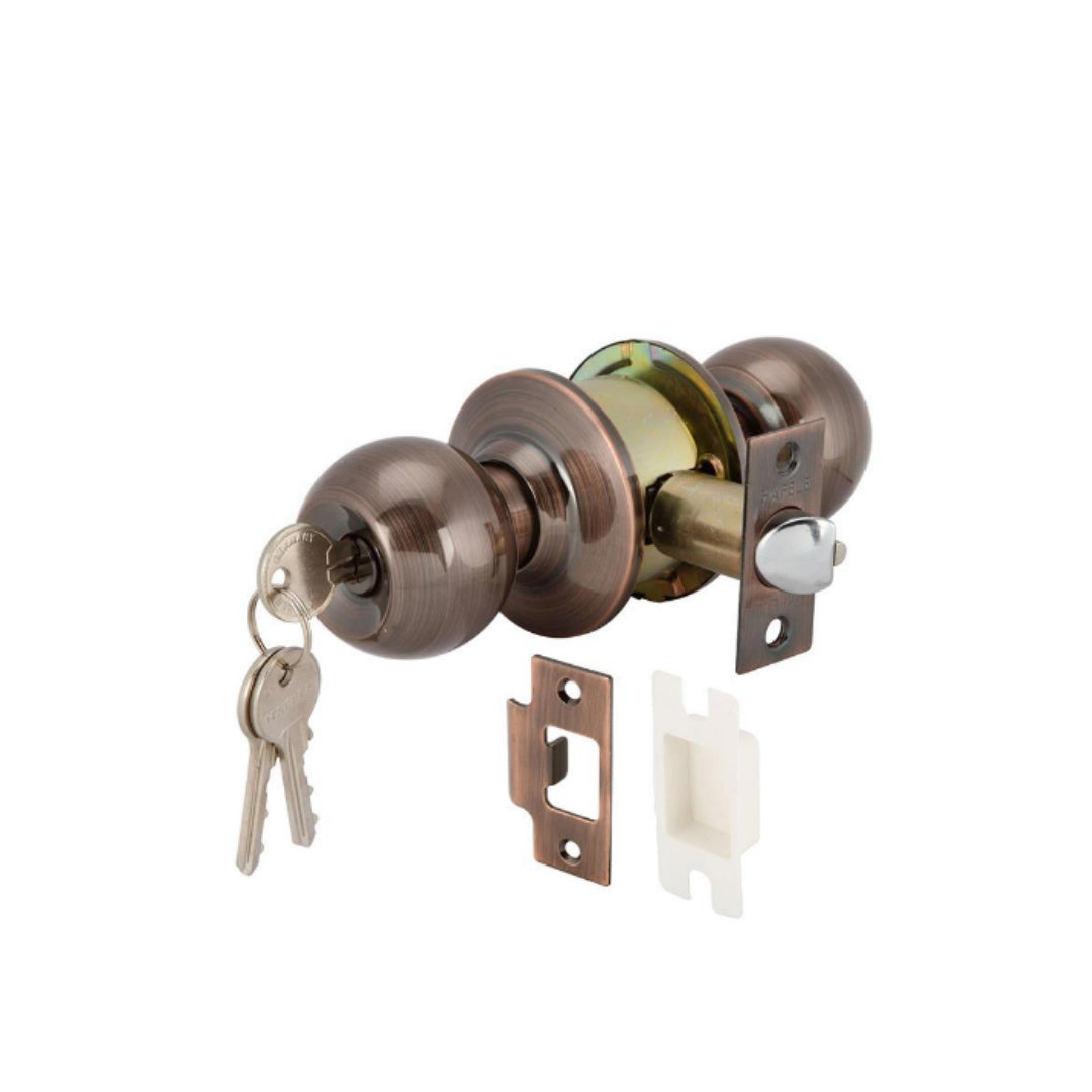 សោមូលមានកូន200,000ពណ៍ត្នោត KNOB LOCKS.F.ENTR.DR.ANT.COP (489.93.144)