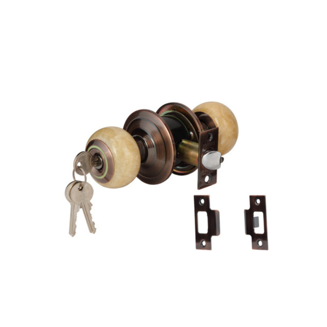 KNOB LOCKSET ENTRE.YEL.MAR.ANT.CO (489.93.612)