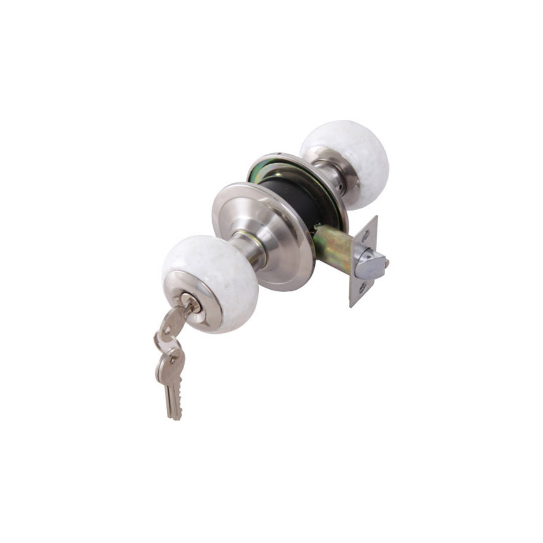 KNOB LOCKS.ENTRE.WHITE MAR.ST.ST (489.93.710)