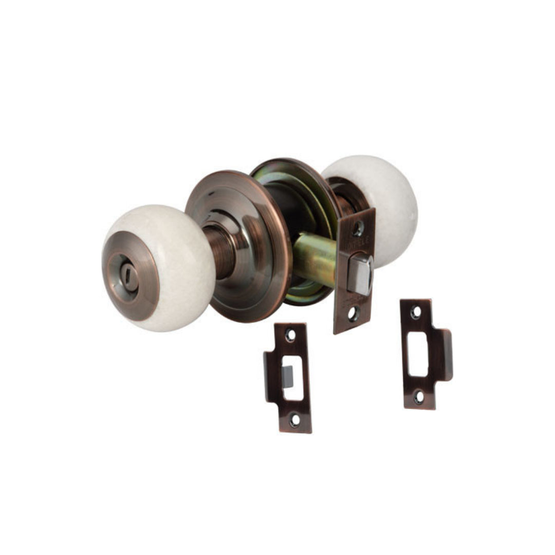 KNOB LOCKS.TOIL.WHITE MAR.ANT.COP (489.93.716)