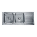 D-BOWL SINK BL ST.304 380/380 1200X500X180MM (495.39.306)