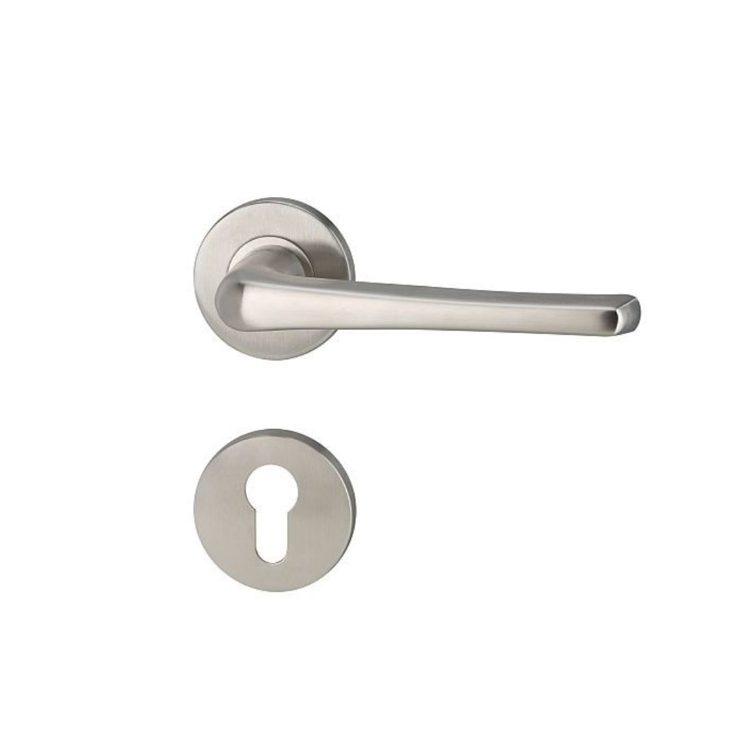 ដៃឈុតសោកាច់មានកូនអ៊ីណុក Entrance LEVER HANDLE SET PC ST.ST.MATT (499.10.120)