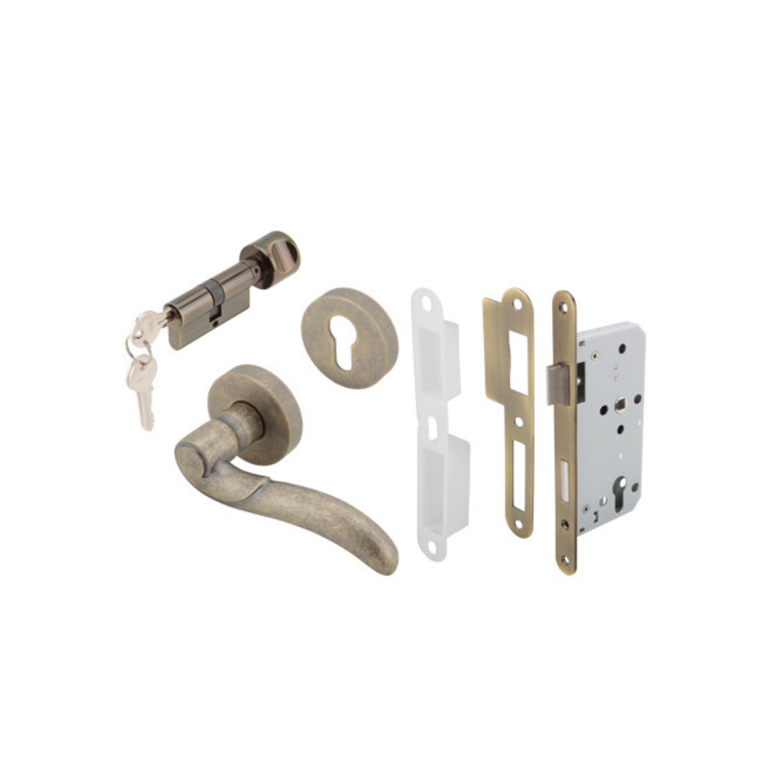 ENT.LEVER HANDLE ANT.COFFEE COPPER (499.62.201)