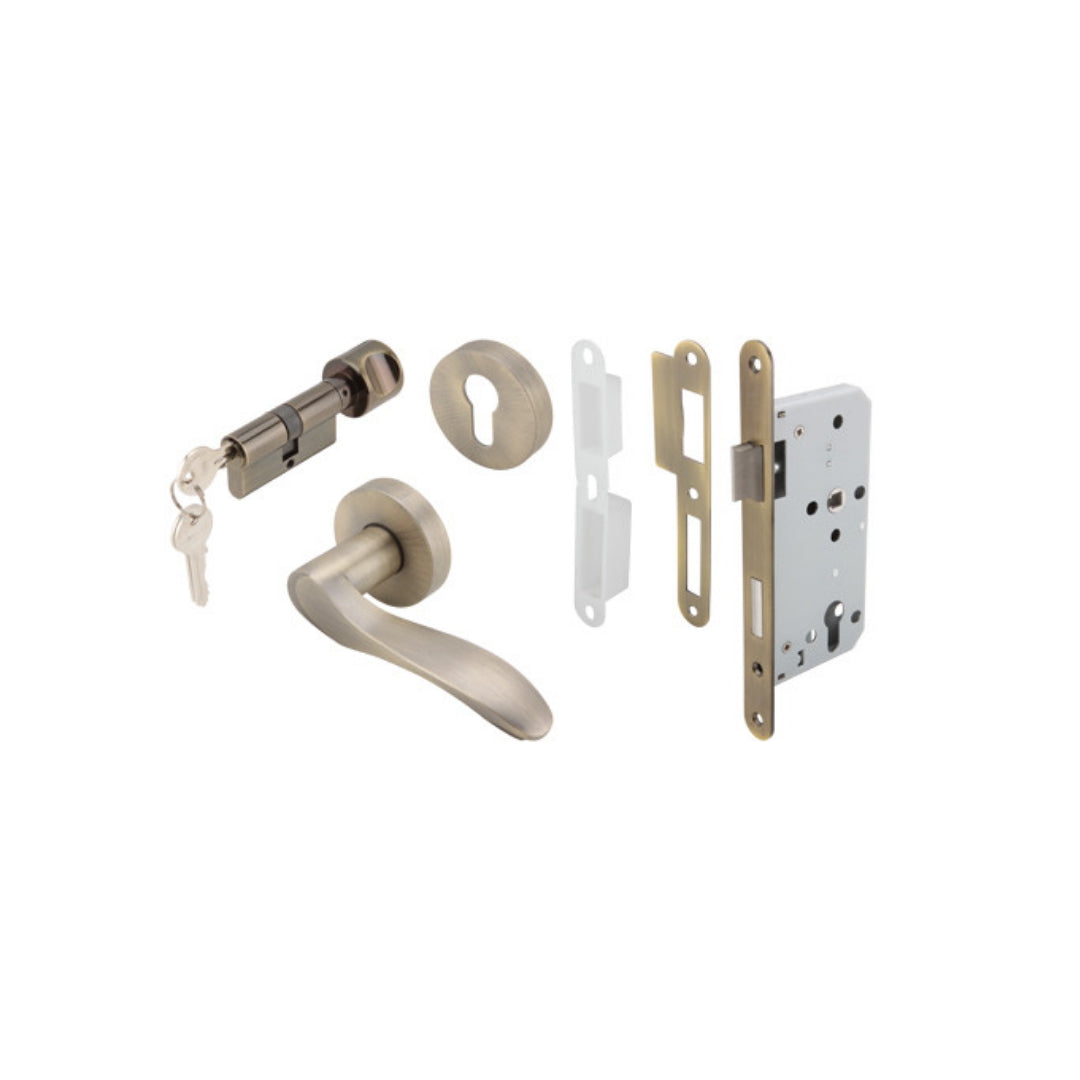 ENT.LEVER HANDLE SET ANT.BRASS (499.62.261)