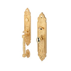 GRIP HANDLE LOCK SET ENTRANCE SATIN BRASS (499.94.040)