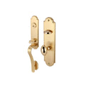 GRIP HANDLE LOCK SET ENTRANCE SOLID ZI. ALLOY, ANT. BRASS (499.94.082)