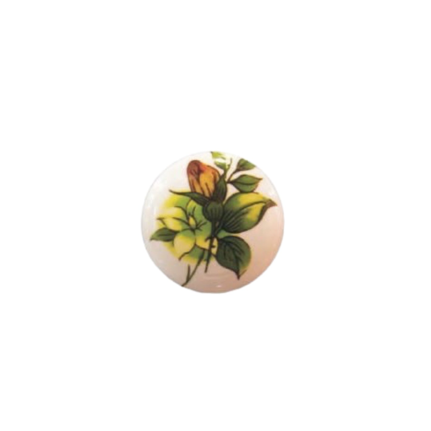 KNOB PORC.WH/BR FO  31X25MM (139.75.710)