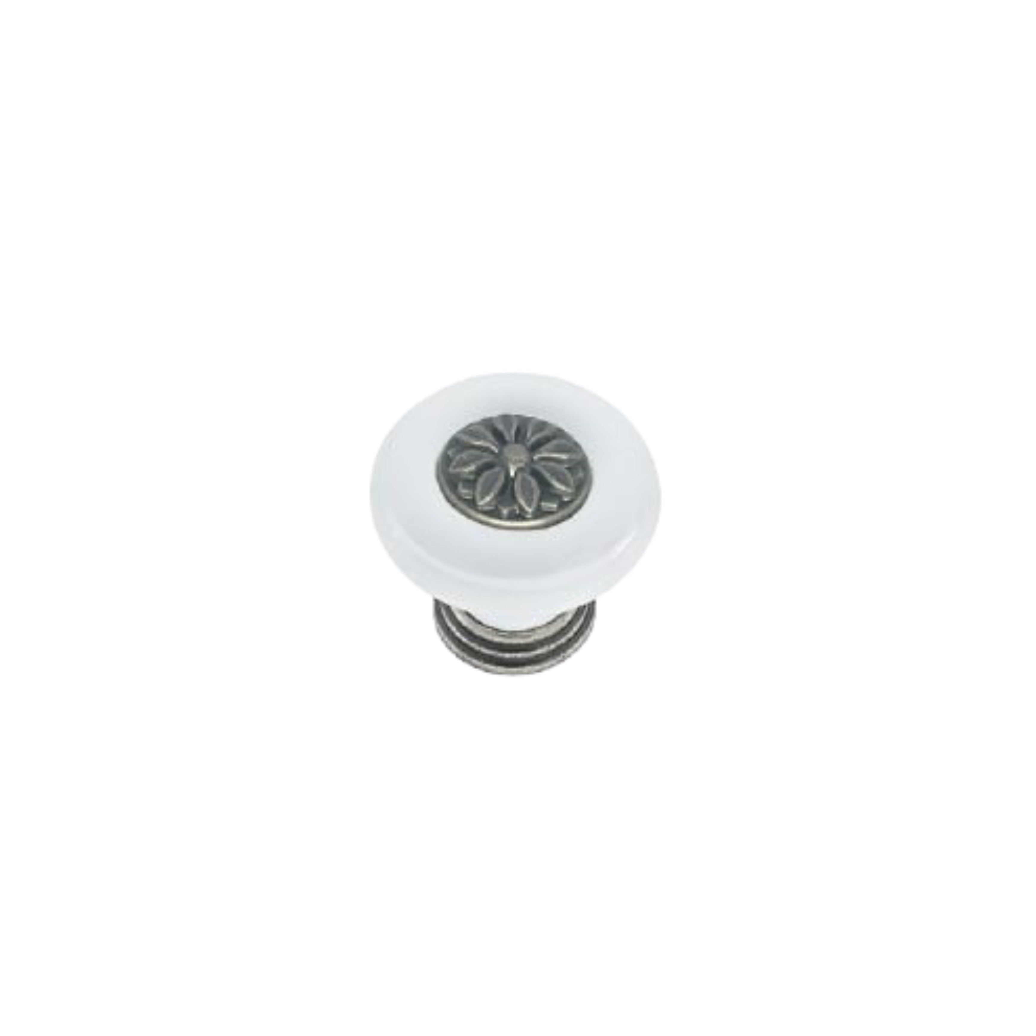 KNOB POR.WHITE/TIN PL.30X24MM (125.74.791)
