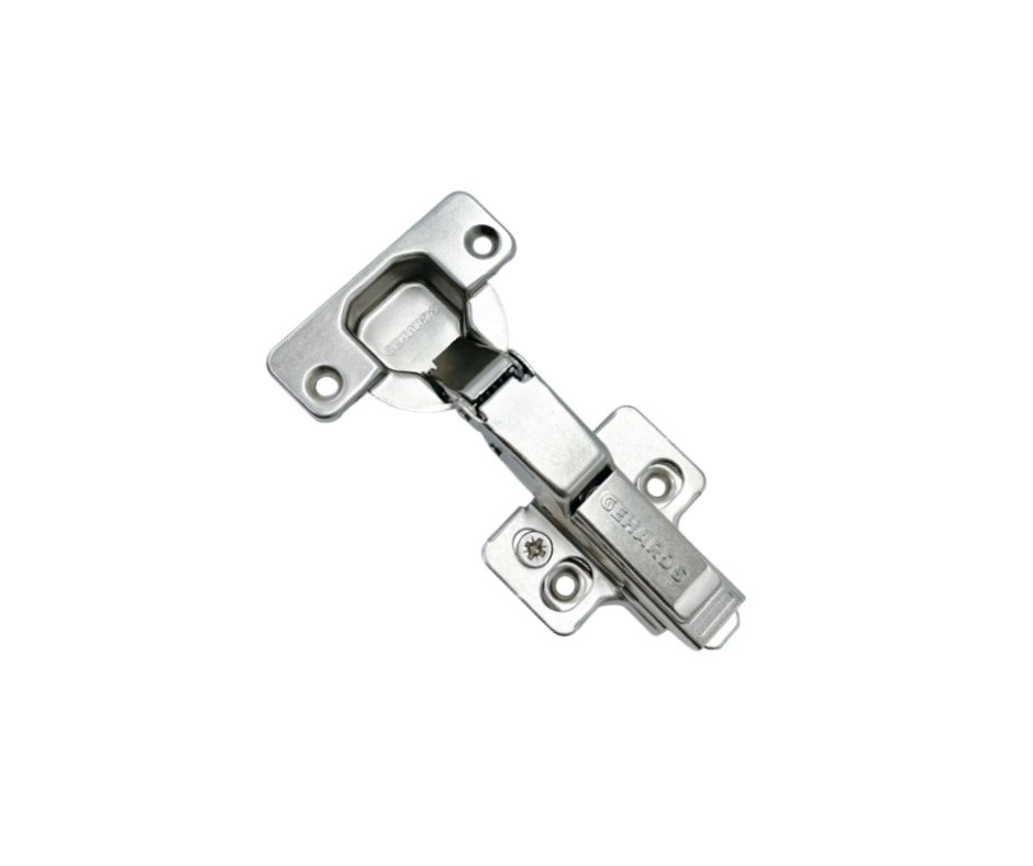 70.200009 (Furniture Hinge Soft Close Half Overlay 110 Degree, Fixing Screw, Size 14-26 mm PACK@2SET)