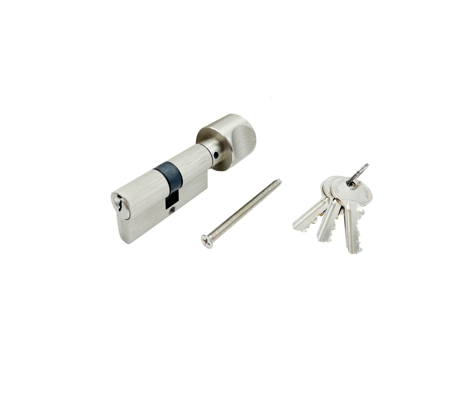 80.100001 (Profile Cylinder With Thumbturn 3 Keys, 1 Fastening Screw, Size 60 mm PACK@1PC)