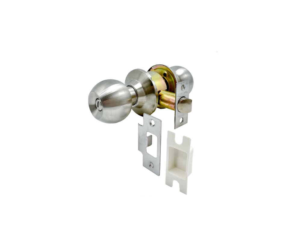 80.100010 (Knob Lock WC Funtion SS 304, With Fixing Screw, Size 60 mm PACK@1SET)