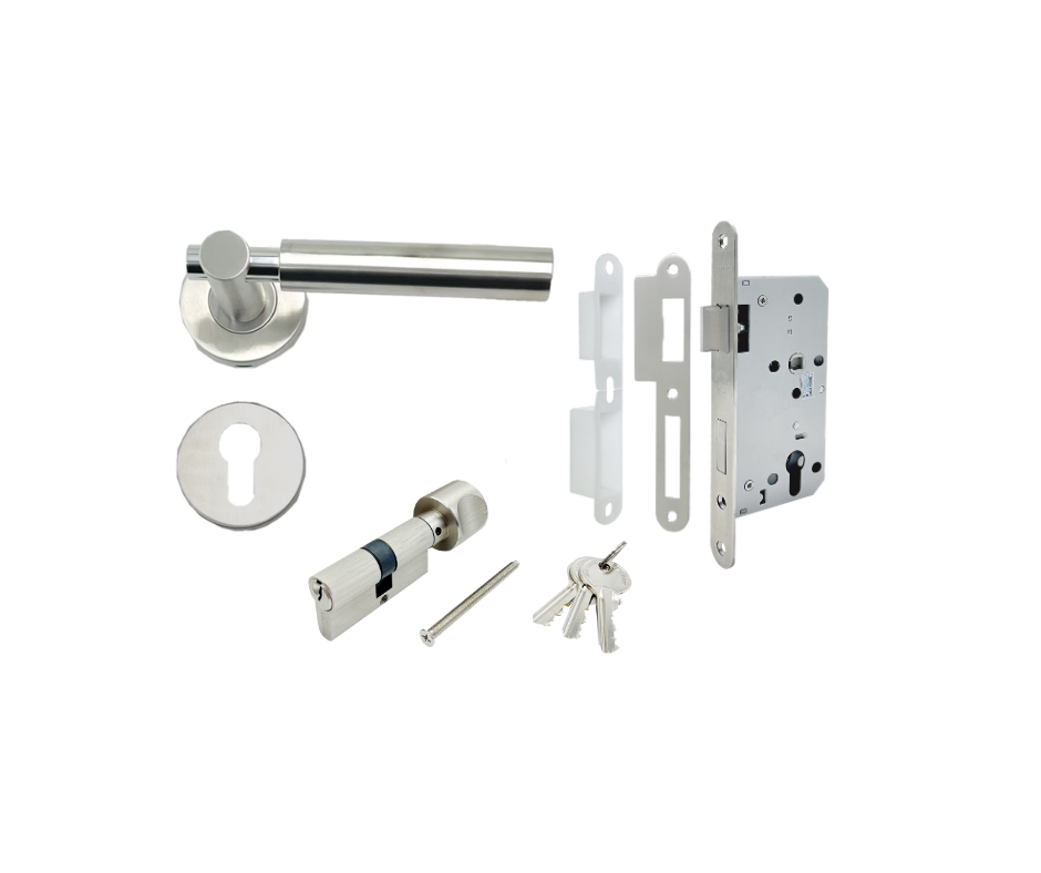 80.510002 (Entrance Lever Handle Set, Stainless Steel Matt, PACK@1SET)