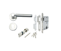 80.510003 (Entrance Lever Handle Set, Stainless Steel Matt, PACK@1SET)