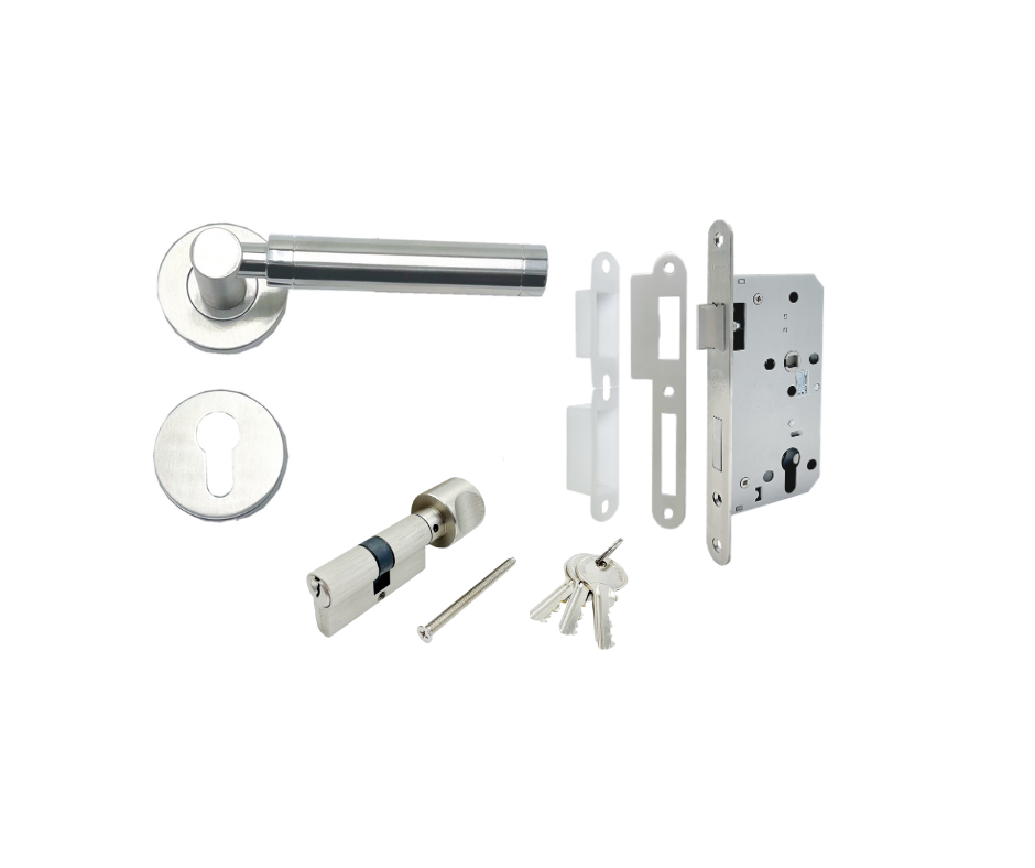 80.510003 (Entrance Lever Handle Set, Stainless Steel Matt, PACK@1SET)