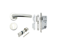 80.520001 (Bathroom Lever Handle Set, Stainless Steel Matt, PACK@1SET)