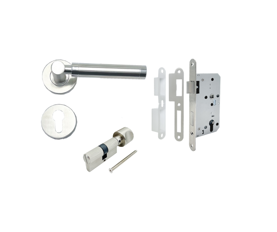 80.520003 (Bathroom Lever Handle Set, Stainless Steel Matt, PACK@1SET)