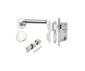 80.520003 (Bathroom Lever Handle Set, Stainless Steel Matt, PACK@1SET)
