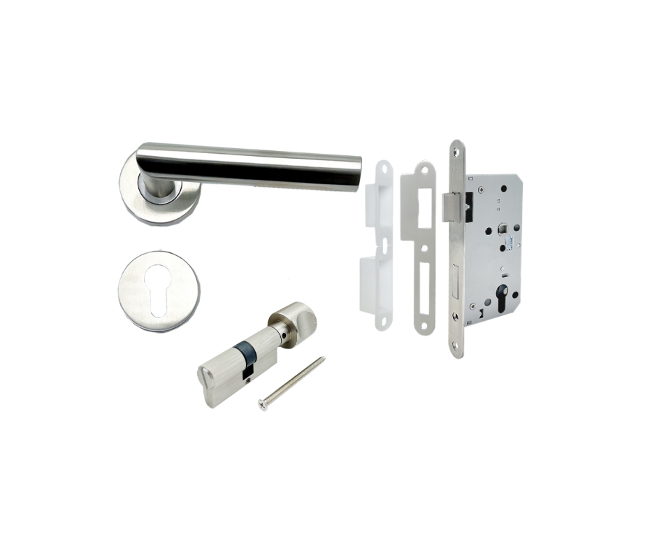 80.520004 (Bathroom Lever Handle Set, Stainless Steel Matt, PACK@1SET)