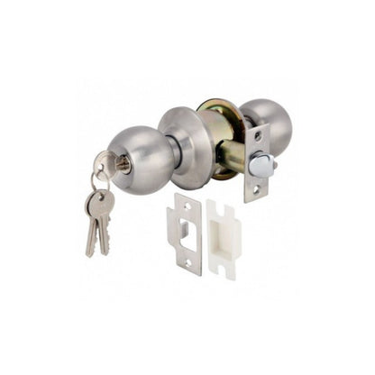 KNOB LOCK SET ST.ST 60MM WITH 3 KEY (911.64.215, 911.64.216, 911.64.217)